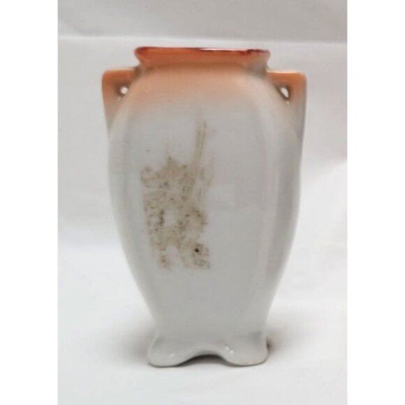 Vintage Hand-Painted Floral 2.5" Mini Porcelain Vase With Handles Made in Japan - Picture 3 of 6
